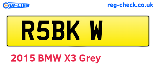 R5BKW are the vehicle registration plates.