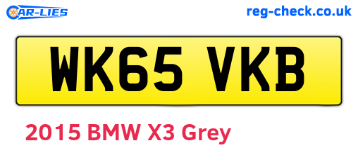 WK65VKB are the vehicle registration plates.