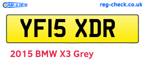 YF15XDR are the vehicle registration plates.