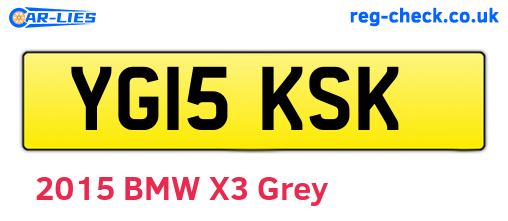 YG15KSK are the vehicle registration plates.