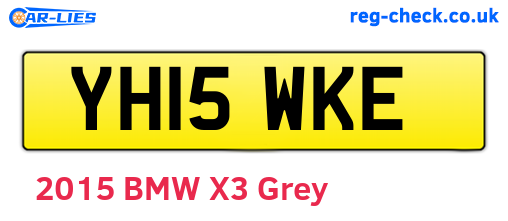 YH15WKE are the vehicle registration plates.