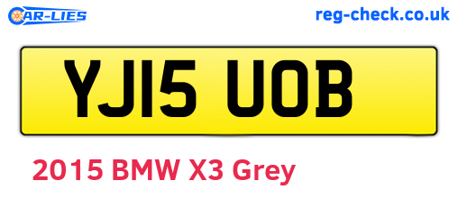 YJ15UOB are the vehicle registration plates.