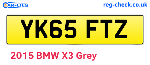 YK65FTZ are the vehicle registration plates.