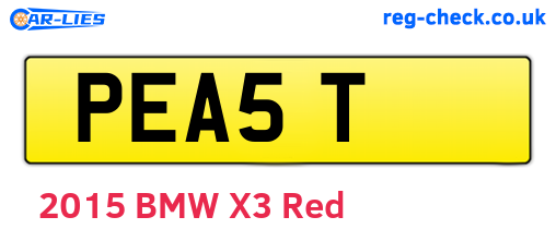 PEA5T are the vehicle registration plates.