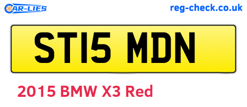ST15MDN are the vehicle registration plates.