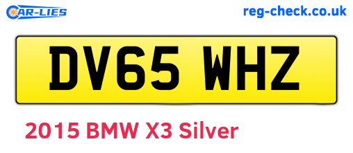 DV65WHZ are the vehicle registration plates.
