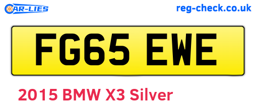 FG65EWE are the vehicle registration plates.
