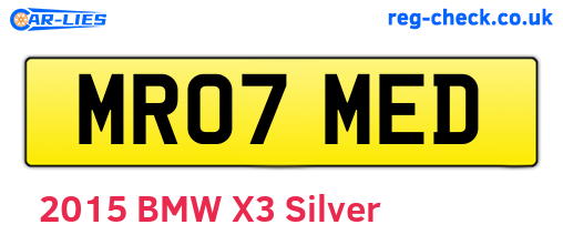 MR07MED are the vehicle registration plates.