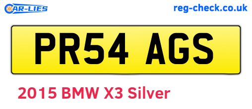 PR54AGS are the vehicle registration plates.