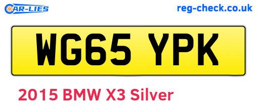 WG65YPK are the vehicle registration plates.