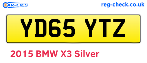 YD65YTZ are the vehicle registration plates.
