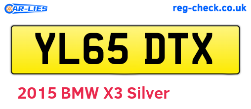 YL65DTX are the vehicle registration plates.