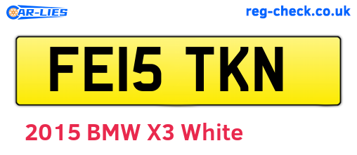 FE15TKN are the vehicle registration plates.