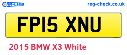 FP15XNU are the vehicle registration plates.