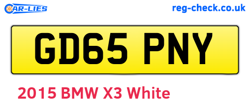 GD65PNY are the vehicle registration plates.