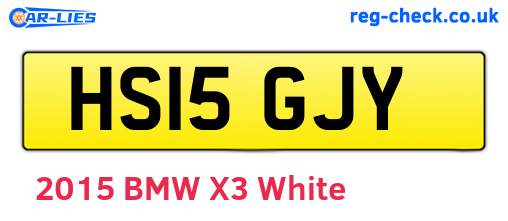 HS15GJY are the vehicle registration plates.