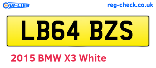 LB64BZS are the vehicle registration plates.