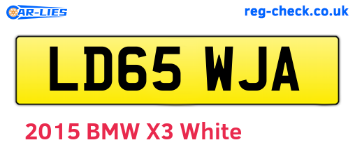 LD65WJA are the vehicle registration plates.