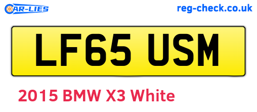 LF65USM are the vehicle registration plates.