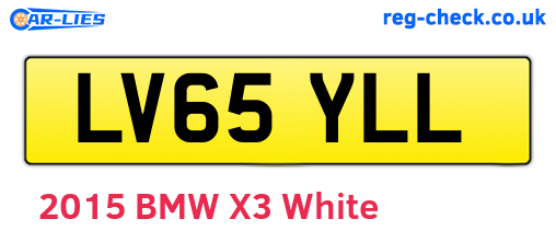 LV65YLL are the vehicle registration plates.
