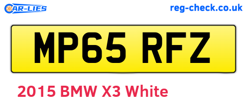 MP65RFZ are the vehicle registration plates.