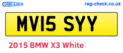 MV15SYY are the vehicle registration plates.
