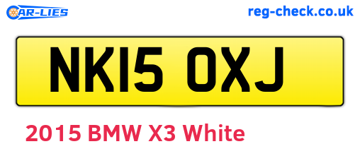 NK15OXJ are the vehicle registration plates.