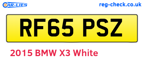 RF65PSZ are the vehicle registration plates.