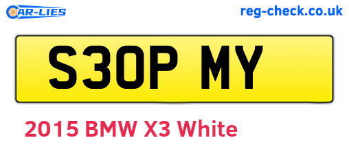 S30PMY are the vehicle registration plates.