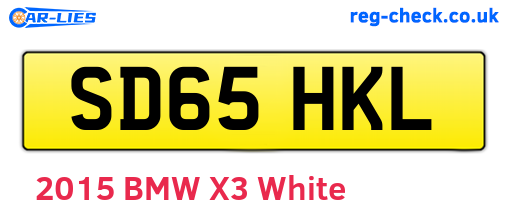 SD65HKL are the vehicle registration plates.