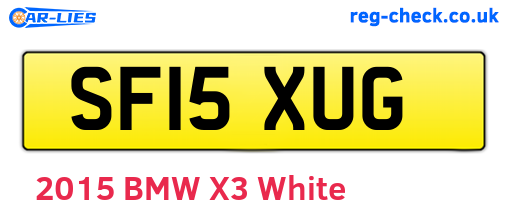 SF15XUG are the vehicle registration plates.