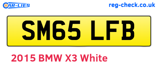 SM65LFB are the vehicle registration plates.