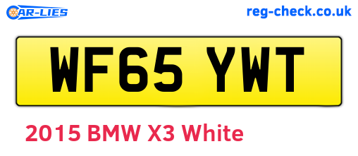 WF65YWT are the vehicle registration plates.
