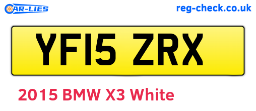 YF15ZRX are the vehicle registration plates.