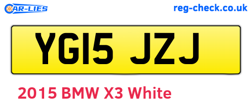 YG15JZJ are the vehicle registration plates.