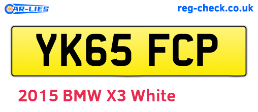 YK65FCP are the vehicle registration plates.