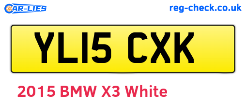 YL15CXK are the vehicle registration plates.