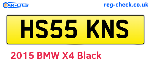 HS55KNS are the vehicle registration plates.