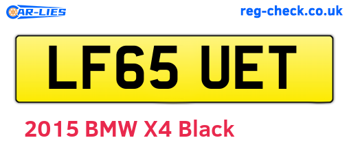 LF65UET are the vehicle registration plates.