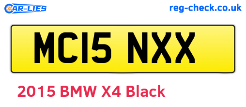 MC15NXX are the vehicle registration plates.