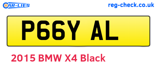 P66YAL are the vehicle registration plates.