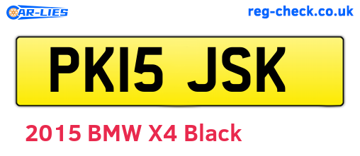 PK15JSK are the vehicle registration plates.