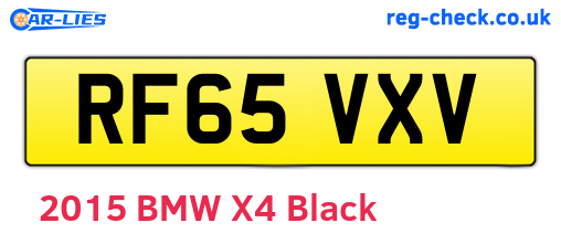 RF65VXV are the vehicle registration plates.