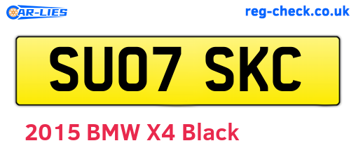 SU07SKC are the vehicle registration plates.