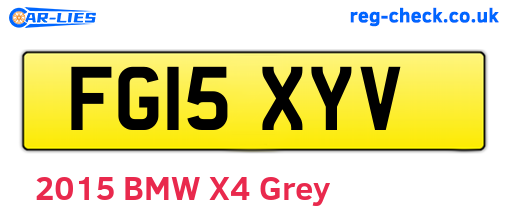 FG15XYV are the vehicle registration plates.