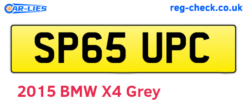 SP65UPC are the vehicle registration plates.