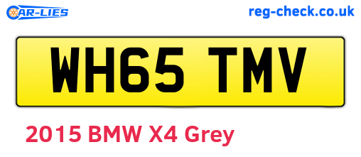 WH65TMV are the vehicle registration plates.