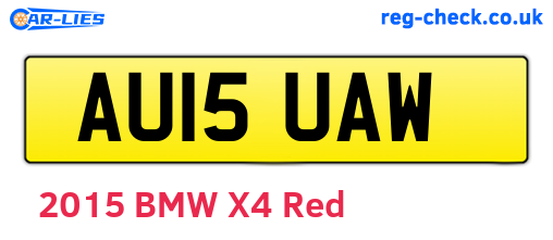 AU15UAW are the vehicle registration plates.