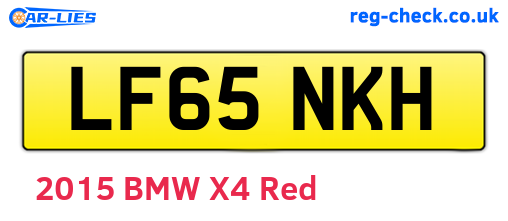 LF65NKH are the vehicle registration plates.