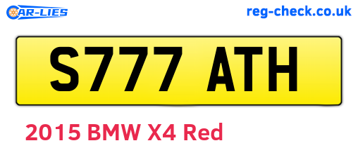 S777ATH are the vehicle registration plates.